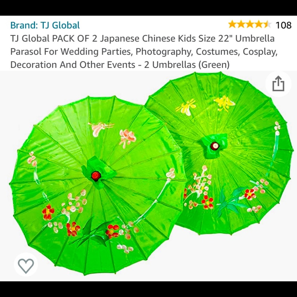 Kids Waterproof Oriental Umbrellas